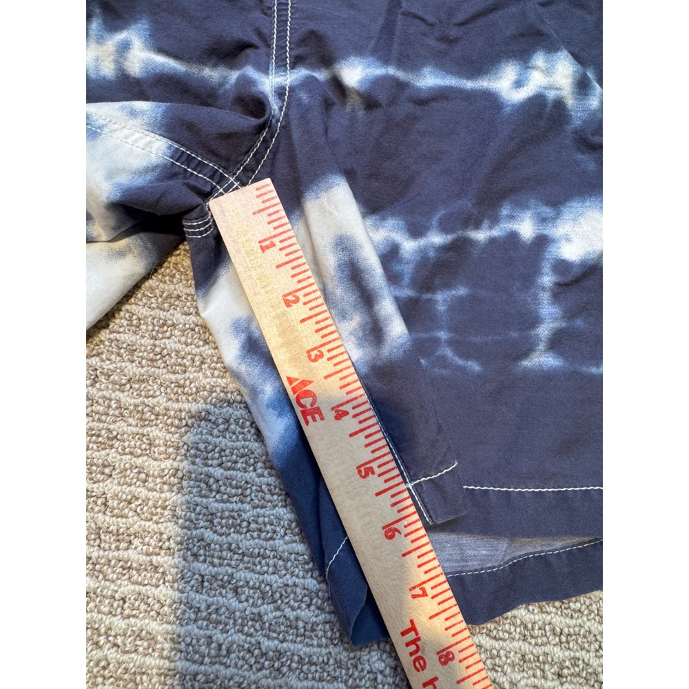Polo Ralph Lauren Tie Dye Swim Trunks Big Pony Blue White Board Shorts Mens L - Picture 12 of 14